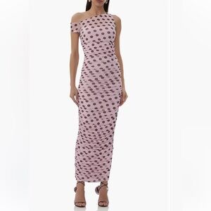 AFRM Biona Polka Dot One-Shoulder Maxi Dress